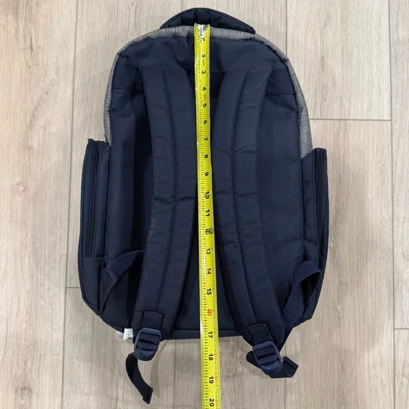 🌺 BB GEAR Navy Blue and Gray Diaper Bag Backpack - Picture 13 of 16